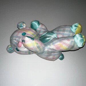 Playskool Snuzzles Bear Thumb Sucking Plaid Fleece Vintage 1996 Vibrates Works